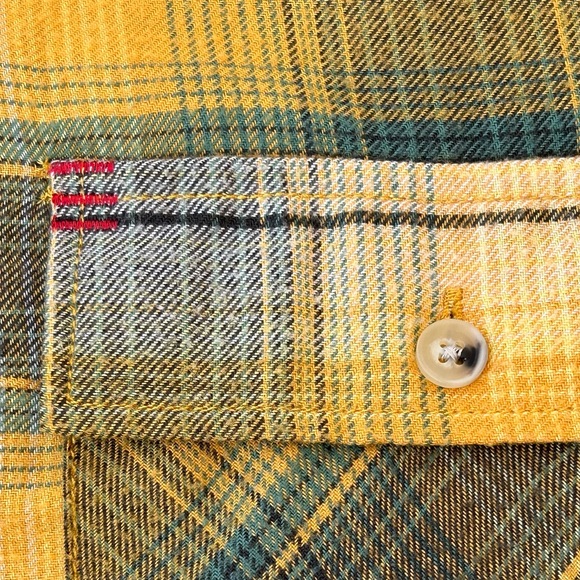 BDG by Urban Outfitters Sporty Caleb Flannel/Waffle‎ Knit Shirt Size XS - Picture 8 of 13